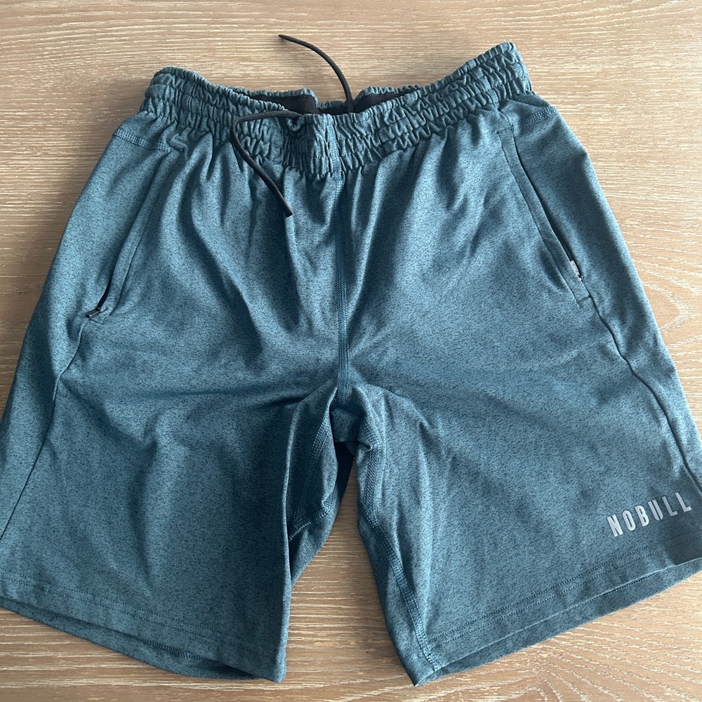 NOBULL Gray/Blue Athletic Shorts Lightweight Moisture-Wicking